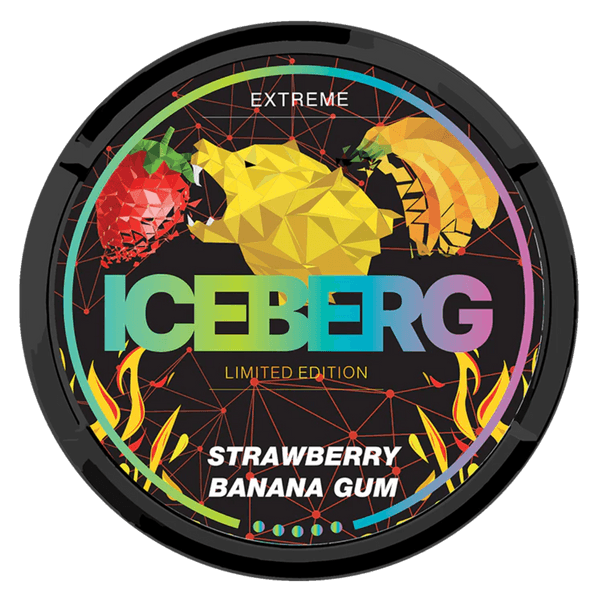 ICEBERG Strawberry Banana Gum Extreme nicotinezakjes